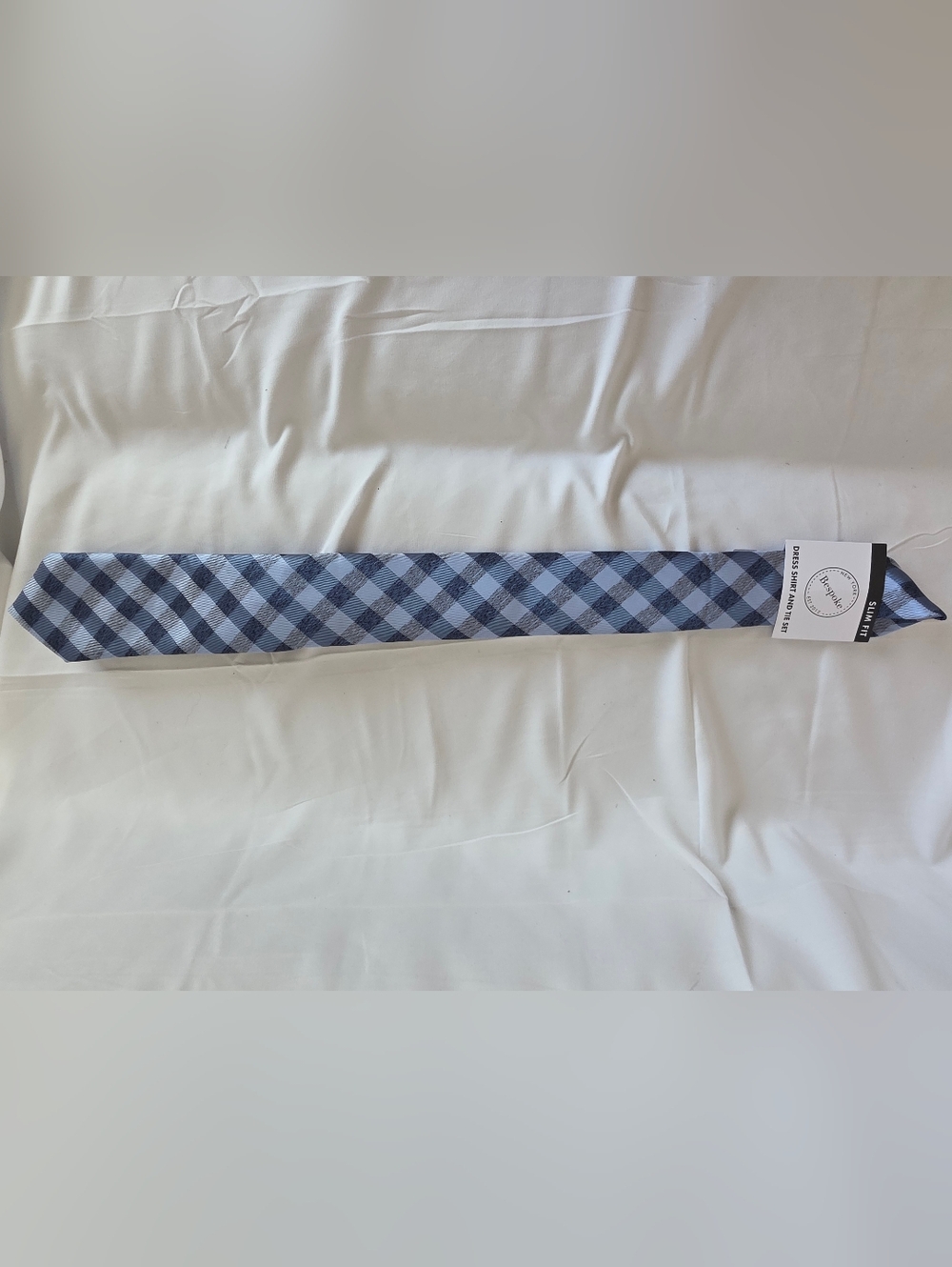 Bespoke Blue & Navy Gingham Tie
